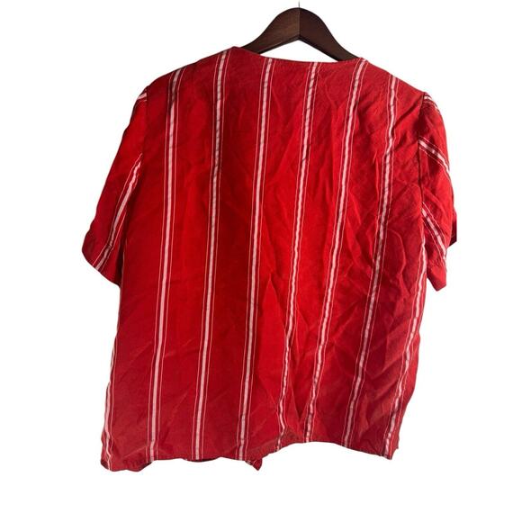 Kut From The Kloth Bianca Shirt Womens Striped Short Sleeve Oversized NWOT XL - Picture 6 of 10